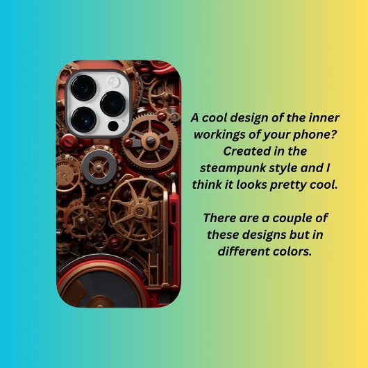 Steampunk rood Case-Mate iPhone case