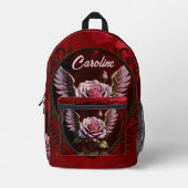 Steampunk-roos Bedrukte Rugzak (Voorkant)