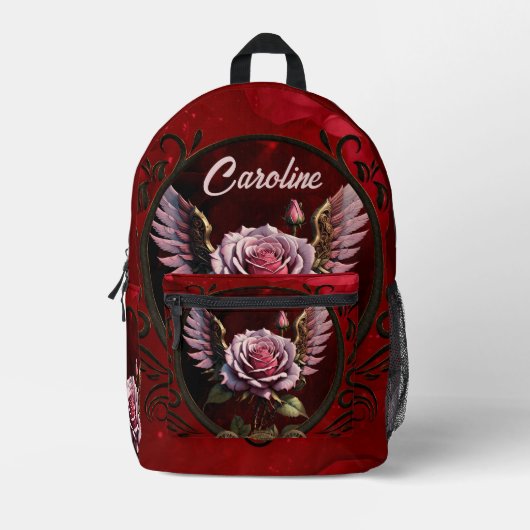 Steampunk-roos Bedrukte Rugzak (Voorkant)