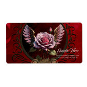 Steampunk-roos Etiket (Voorkant)