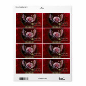 Steampunk-roos Etiket (Full Sheet)