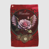 Steampunk-roos Golfhanddoek (Voorkant)