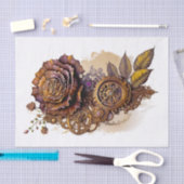 Steampunk roos Kunst voor Decoupage Tissuepapier (Craft)