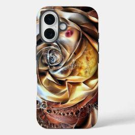 Steampunk Roos met surrealistisch gezicht - Mechan iPhone 16 Hoesje