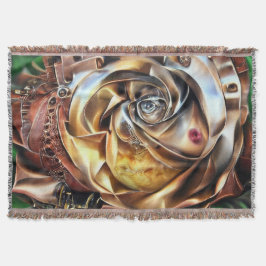 Steampunk Roos met surrealistisch gezicht - Mechan Deken