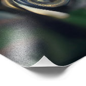 Steampunk Roos met surrealistisch gezicht - Mechan Foto Afdruk (Hoek)