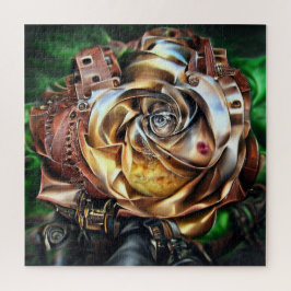 Steampunk Roos met surrealistisch gezicht - Mechan Legpuzzel