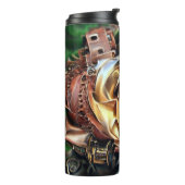Steampunk Roos met surrealistisch gezicht - Mechan Thermosbeker (Gedraaid links)