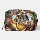 Steampunk Roos met surrealistisch gezicht - Mechan Toilettasje (Achterkant)