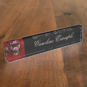 Steampunk-roos Naambordje (Zijkant)