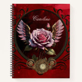 Steampunk-roos Notitieboek (Voorkant)