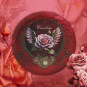 Steampunk-roos Papieren Bordje