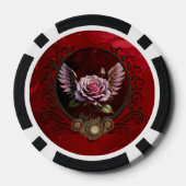 Steampunk-roos Poker Chips (Achterkant)