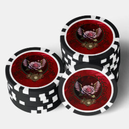 Steampunk-roos Poker Chips