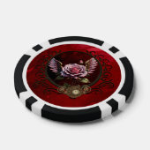 Steampunk-roos Poker Chips (Enkel)