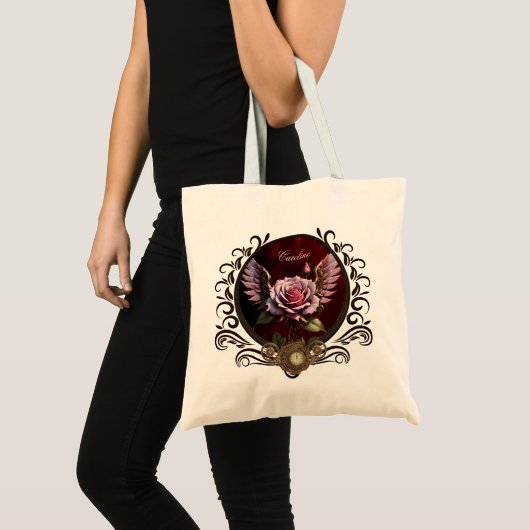 Steampunk-roos Tote Bag (Voorkant (product))