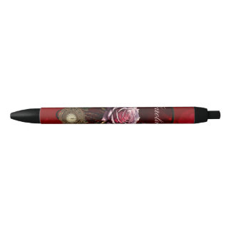Steampunk-roos Zwarte Inkt Pen