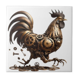 Steampunk Rooster Tegel Tegeltje