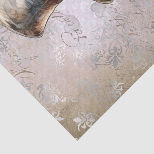 Steampunk Rooster Tissuepapier (Detail)