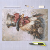 Steampunk Rooster Tissuepapier (Craft)