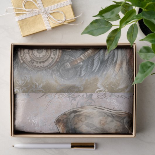 Steampunk Rooster Tissuepapier (Geschenk)