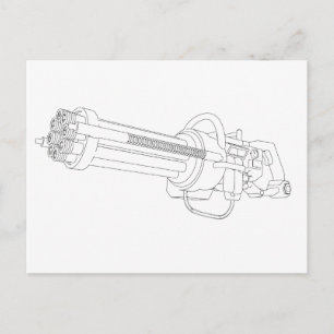 Steampunk Rotatie Pistool Briefkaart
