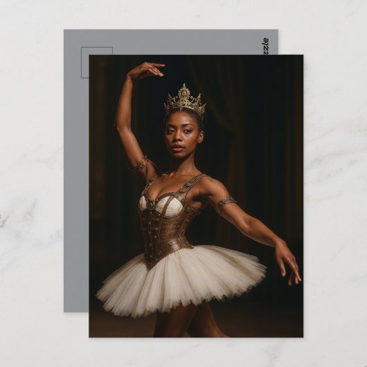 Steampunk Royal Ballerina Elegant Fantasy Briefkaart (Voorkant / Achterkant)