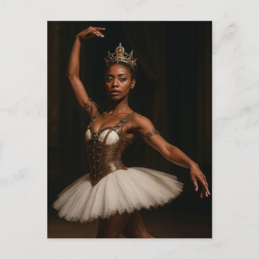 Steampunk Royal Ballerina Elegant Fantasy Briefkaart (Voorkant)