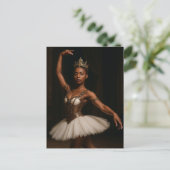 Steampunk Royal Ballerina Elegant Fantasy Feestdagenkaart (Staand voorkant)