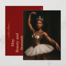 Steampunk Royal Ballerina Elegant Fantasy Feestdagenkaart