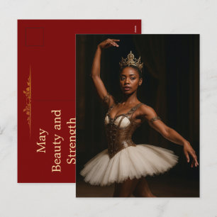 Steampunk Royal Ballerina Elegant Fantasy Feestdagenkaart