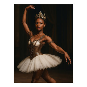Steampunk Royal Ballerina Elegant Fantasy Foto Afdruk