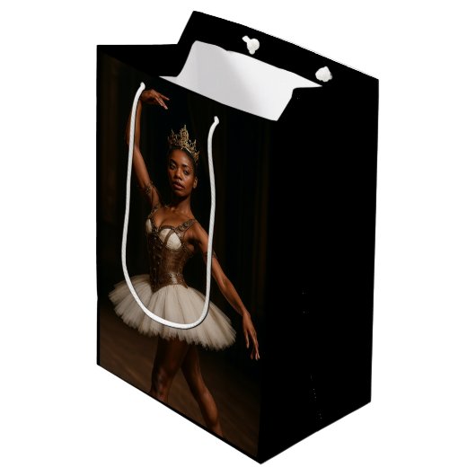 Steampunk Royal Ballerina Elegant Fantasy Medium Cadeauzakje (Voorkant Gekanteld)