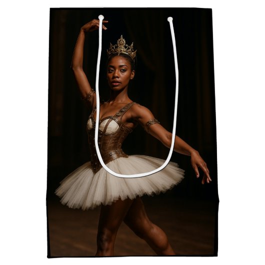 Steampunk Royal Ballerina Elegant Fantasy Medium Cadeauzakje (Achterkant)