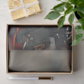 Steampunk Royal Rood Zwart Alligator Decouapge Tissuepapier (Geschenk)