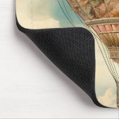 Steampunk Roze Bloemen Hete Luchtballon Muismat (Hoek)