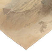  Steampunk Roze Bloemen Hete Luchtballon Tafelkleed (Gekanteld)