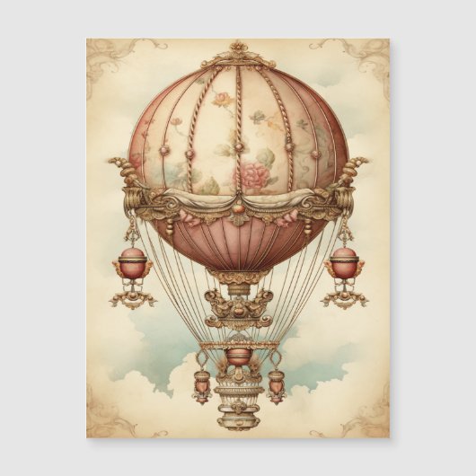  Steampunk Roze Hete Luchtballon (Voorkant)