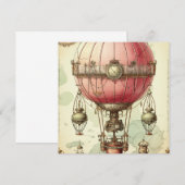  Steampunk Roze Hete Luchtballon (2) (Voorkant / Achterkant)