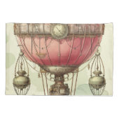  Steampunk Roze Hete Luchtballon (2) Kussensloop (Achterkant-Links)