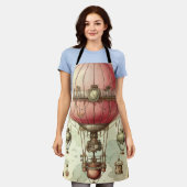 Steampunk Roze Hete Luchtballon (2) Schort (Gedragen)