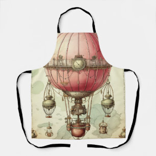 Steampunk Roze Hete Luchtballon (2) Schort
