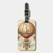  Steampunk Roze Hete Luchtballon Bagagelabel (Voorkant verticaal)
