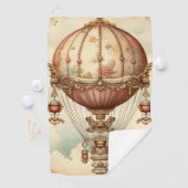  Steampunk Roze Hete Luchtballon Golfhanddoek (Insitu)