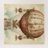  Steampunk Roze Hete Luchtballon Legpuzzel (Horizontaal)
