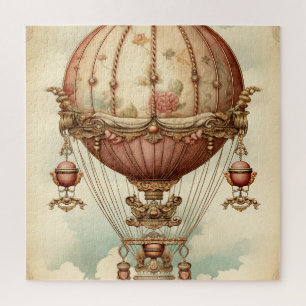  Steampunk Roze Hete Luchtballon Legpuzzel