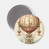  Steampunk Roze Hete Luchtballon Magneet (Voorkant / Achterkant)