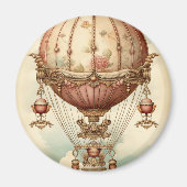  Steampunk Roze Hete Luchtballon Magneet (Voorkant)