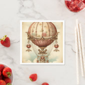 Steampunk Roze Hete Luchtballon Servet (Insitu)