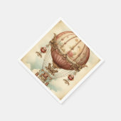 Steampunk Roze Hete Luchtballon Servet (Hoek)